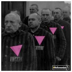 The pink Triangles. Nazi POW camp.